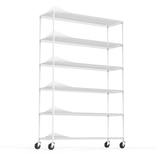 Rolling Heavy-Duty Wire Shelves