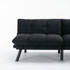 Sleek Black Convertible Sofa Bed