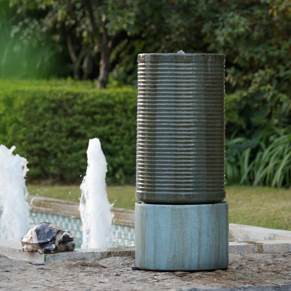 Green Tower Bird Bath Fountain