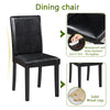 Chic Black Wooden Dining Set with Plush Chairs