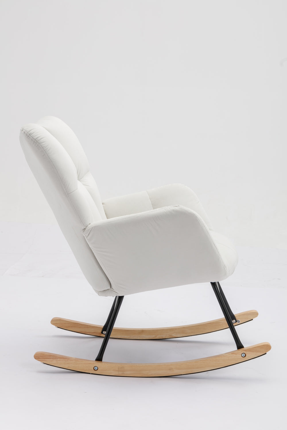 Velvet Mid-Century Rocking Chair - Cozy & Chic for Your Space