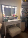 Glam Light-Up Vanity Desk with Storage