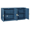 Chic Navy Sideboard with Stylish Handles & Adjustable Shelves