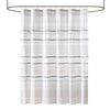 Chic Cotton Shower Curtain with Stylish Trims