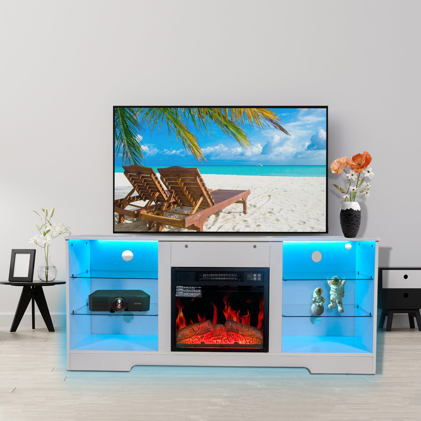 Cozy Corner Fireplace TV Stand