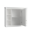 Sleek Mirror Storage Cabinet with Open Shelves