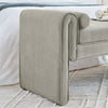 Cozy Gray Linen Bench