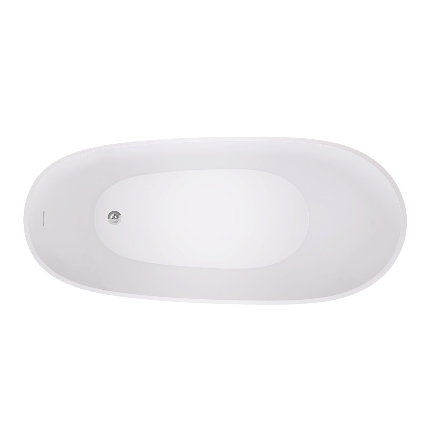 Classic Oval Soaking Tub - Stylish Free-Standing Bath with Chrome Drain