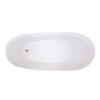 Classic Oval Soaking Tub - Stylish Free-Standing Bath with Chrome Drain