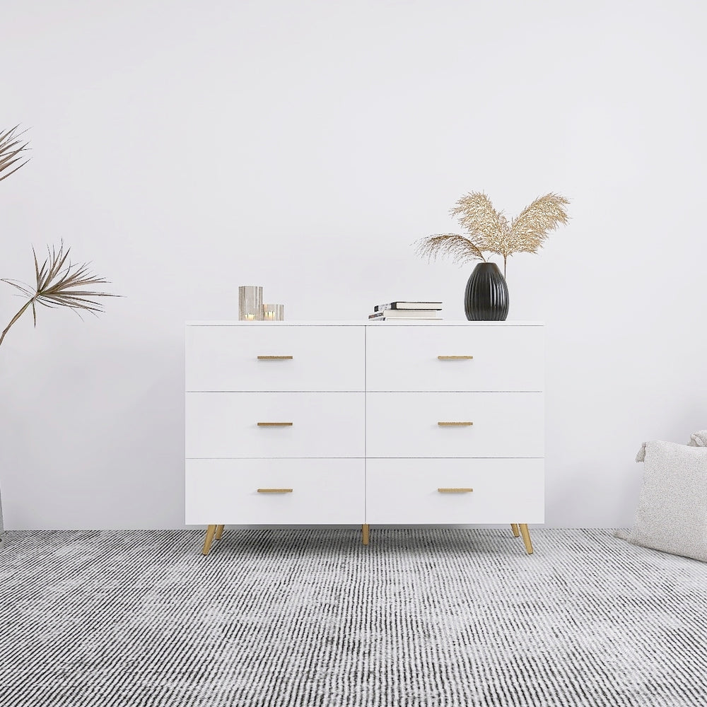 Gorgeous White Glam Chest with Golden Accents