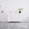 Gorgeous White Glam Chest with Golden Accents