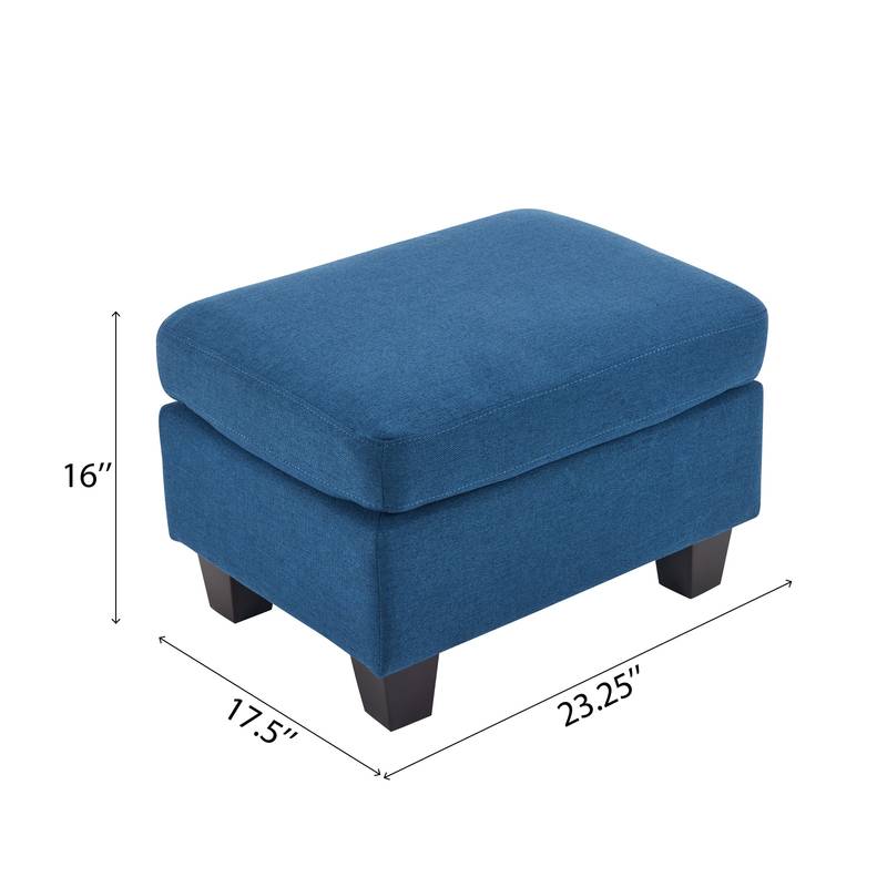 Navy Blue Cozy Ottoman