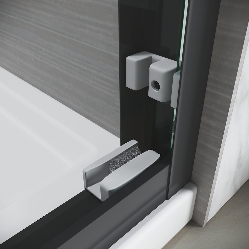 Sleek Slide Shower Door with Stylish Black Finish