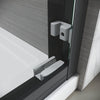 Sleek Black Semi-Frameless Sliding Shower Door