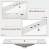 Chic Resin Vanity Sink with Three Faucet Holes
