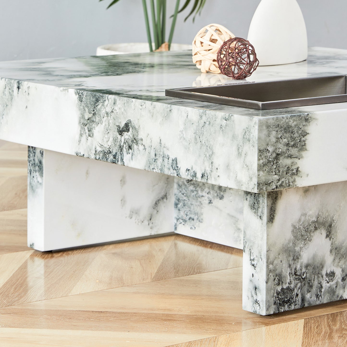 Chic Marble-Style Coffee Table