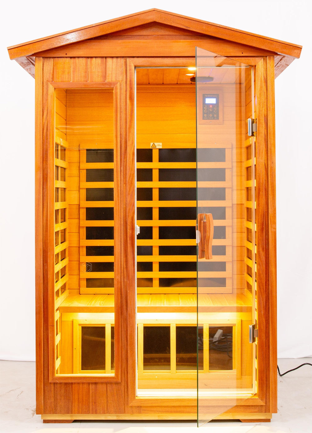 Cozy Khaya Wood Duo Outdoor Sauna