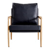 Chic Black Leather Accent Chair