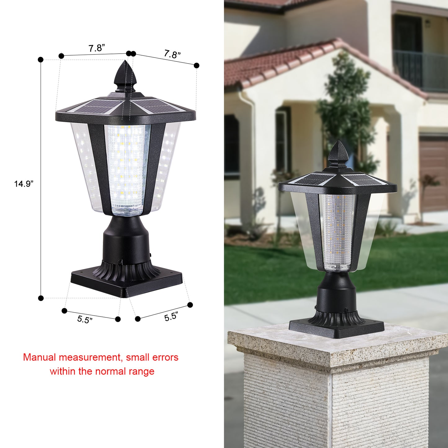 Dimmable Solar Column Lights