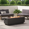 Cozy Fire Pit - Outdoor Iron Propane Fireplace in Dark Grey