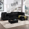 Chic Reversible Sectional Sofa with Storage Ottoman