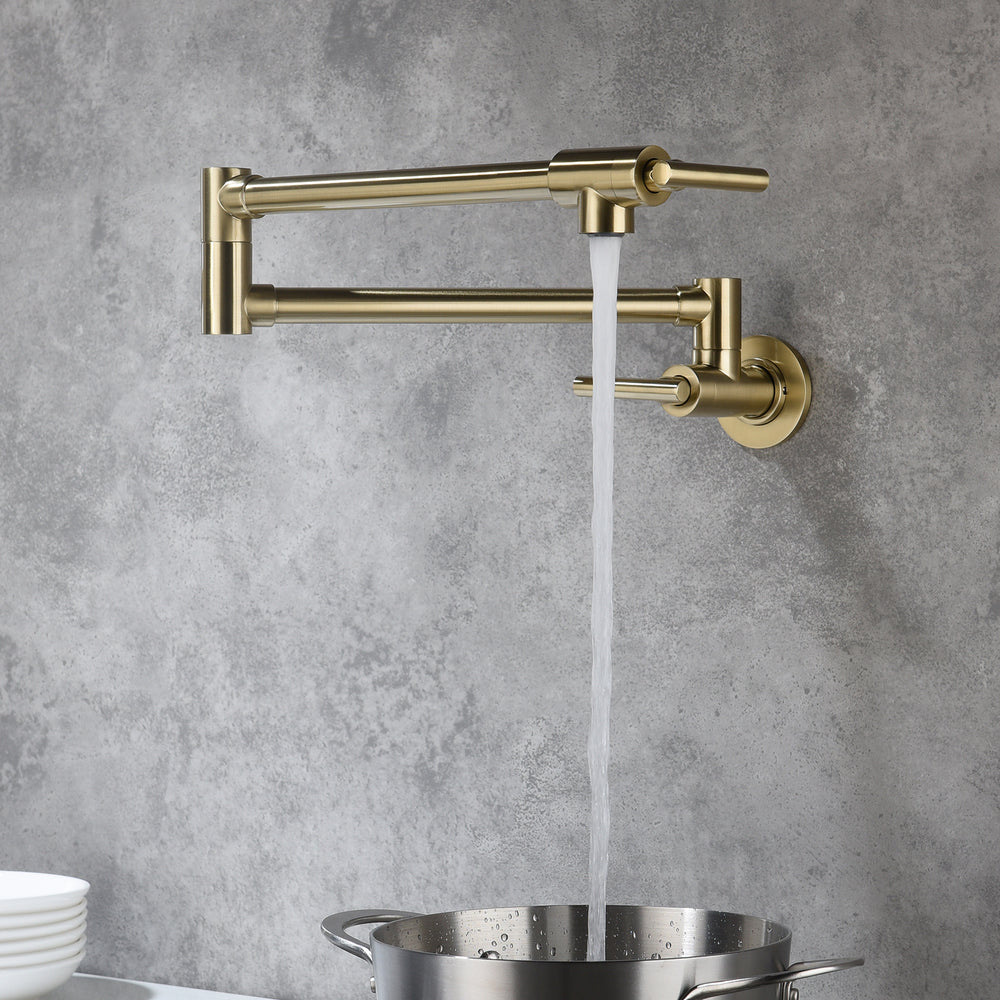 Wall-Mounted Pot Filler Faucet