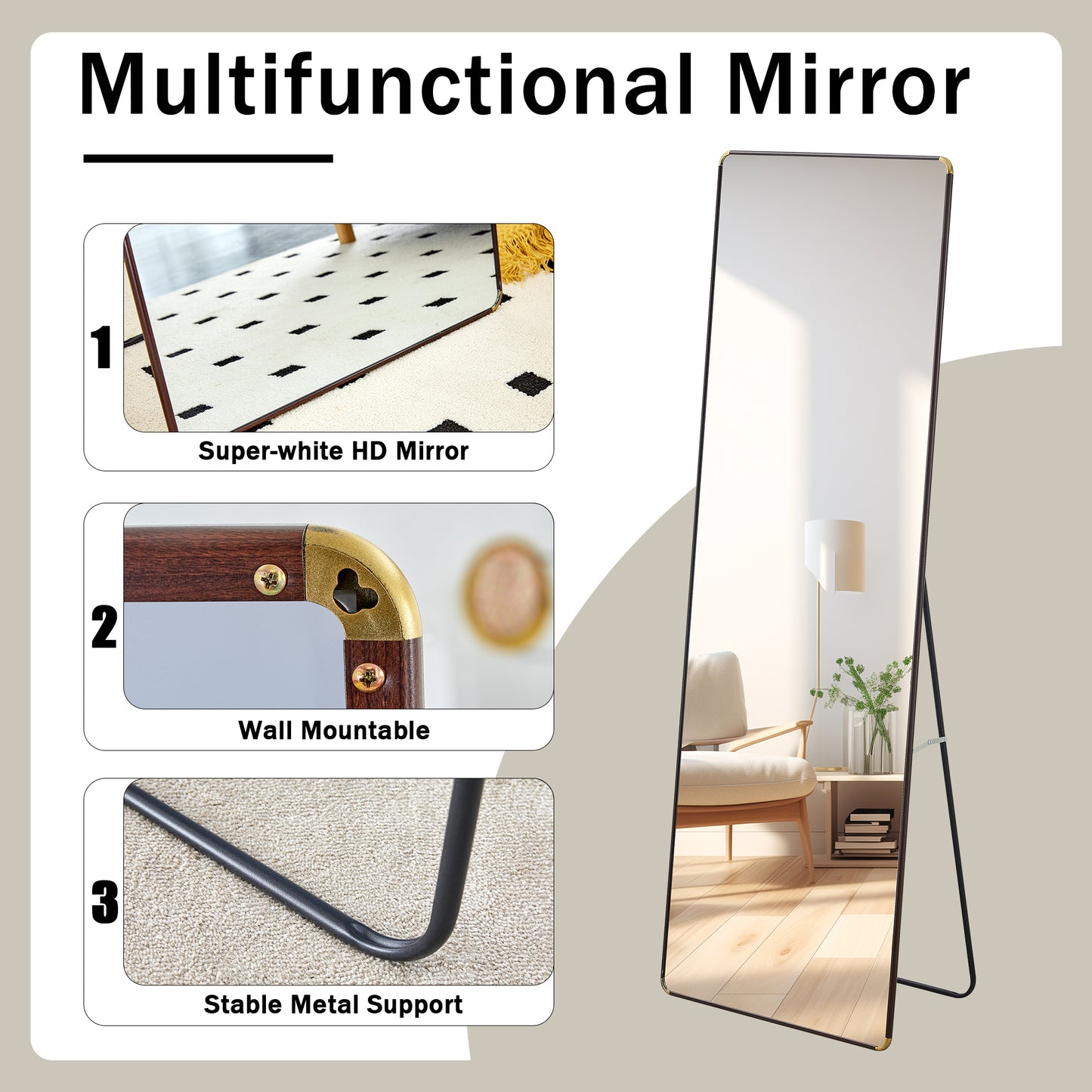 Stylish Full-Length Floor Mirror