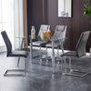 Sleek Faux Leather Dining Chairs - Set of Four