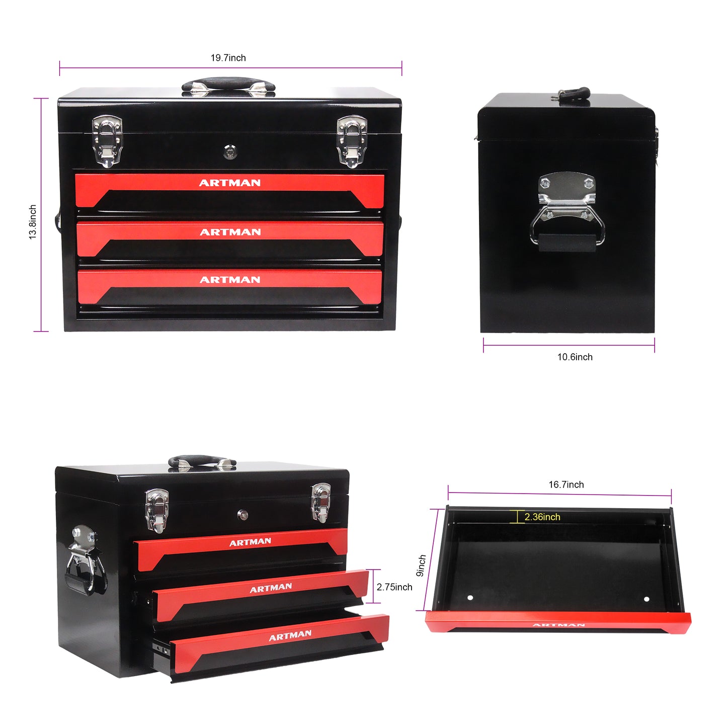 Tri-Drawer Tool Chest