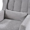 Chic Gray Lounge Chair with Comfort Pillow