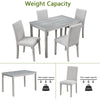 Elegant Wooden Dining Set with Plush Chairs