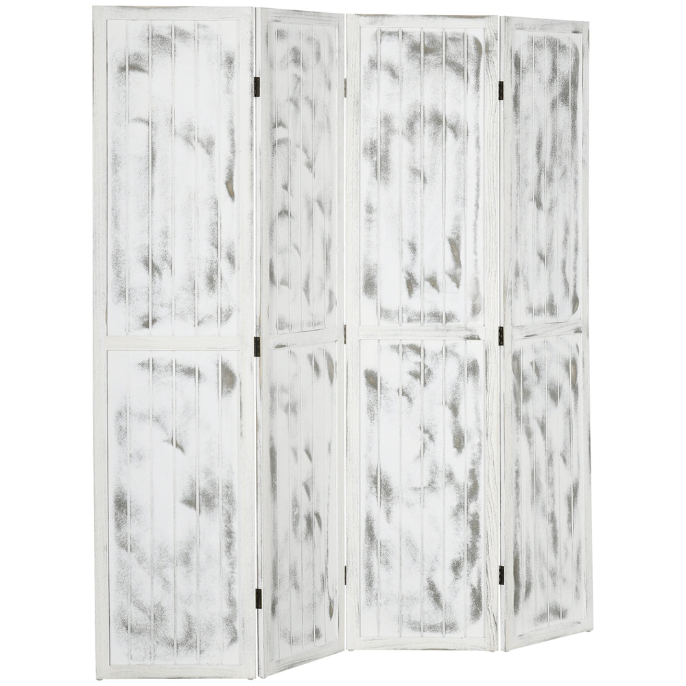 Chic White Folding Room Divider