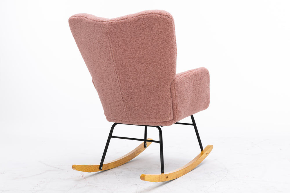 Cozy Pink Tufted Rocker