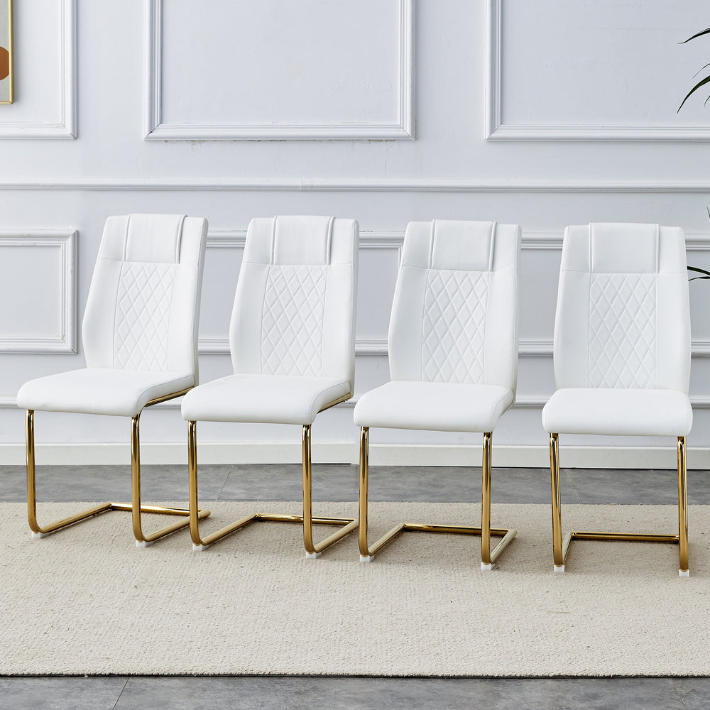 Chic Golden Leg Dining Chairs - Set of Six