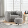 Cozy Square Bean Bag Lounge Chair with Footstool