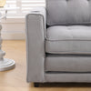 Cozy Convertible Futon Sofa Bed – Light Gray Loveseat with Side Pockets & Cup Holder