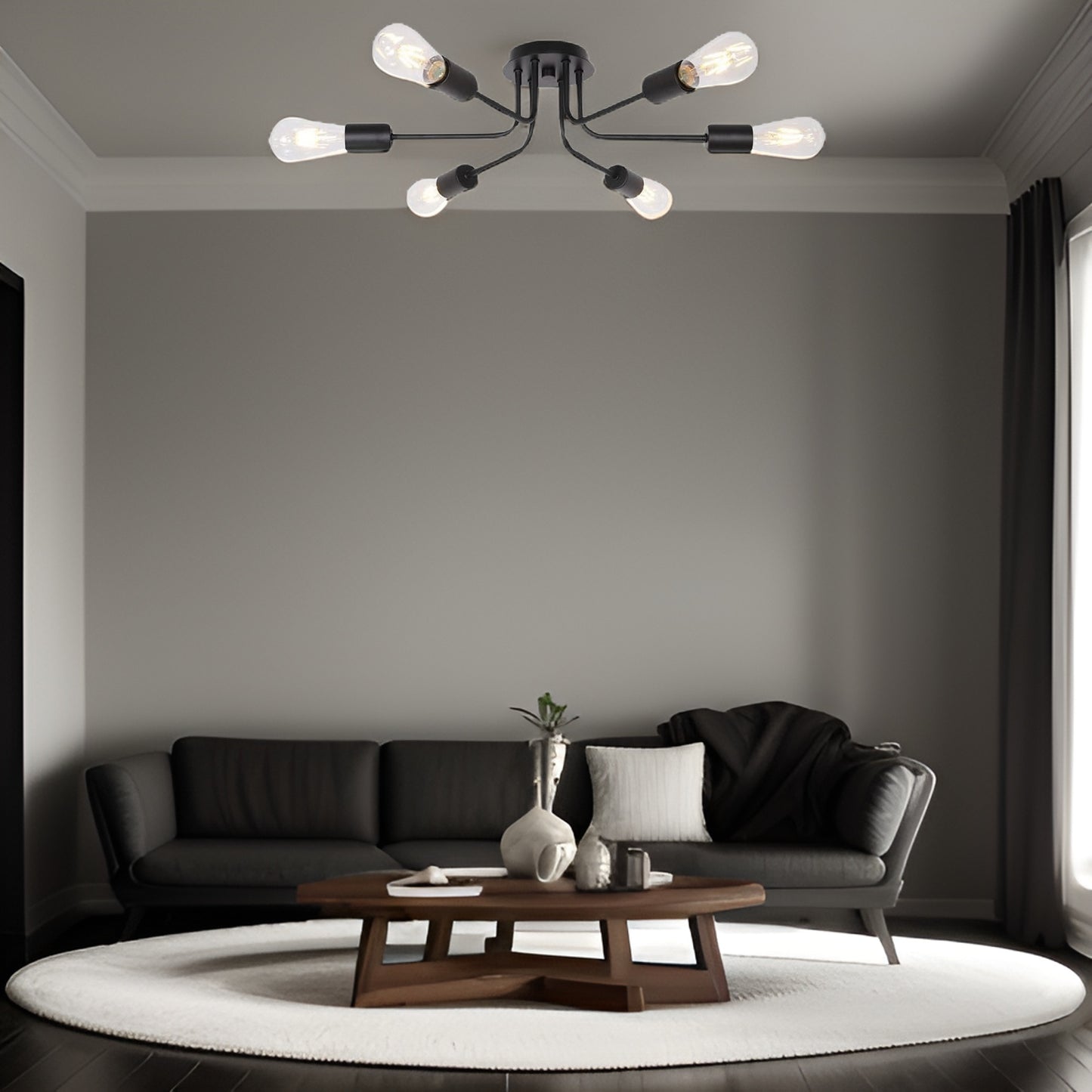 Sleek Sputnik Ceiling Chandelier