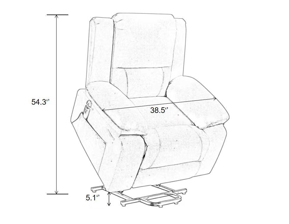 Cozy Lift Massage Recliner for Seniors with Heated Comfort and Remote Control