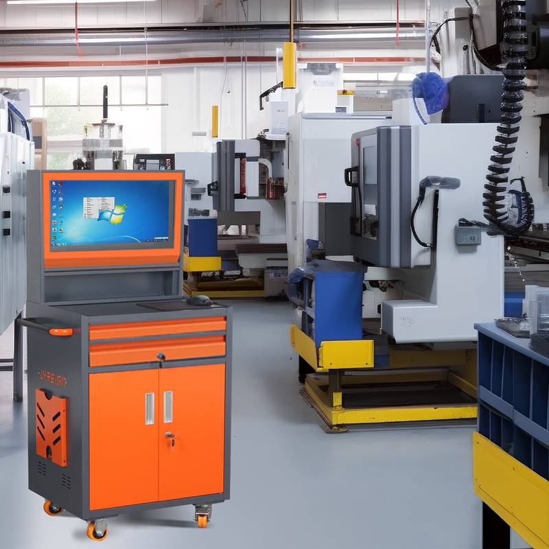 Mobile Metal PC Cabinet - Secure and Stylish Monitor Enclosure