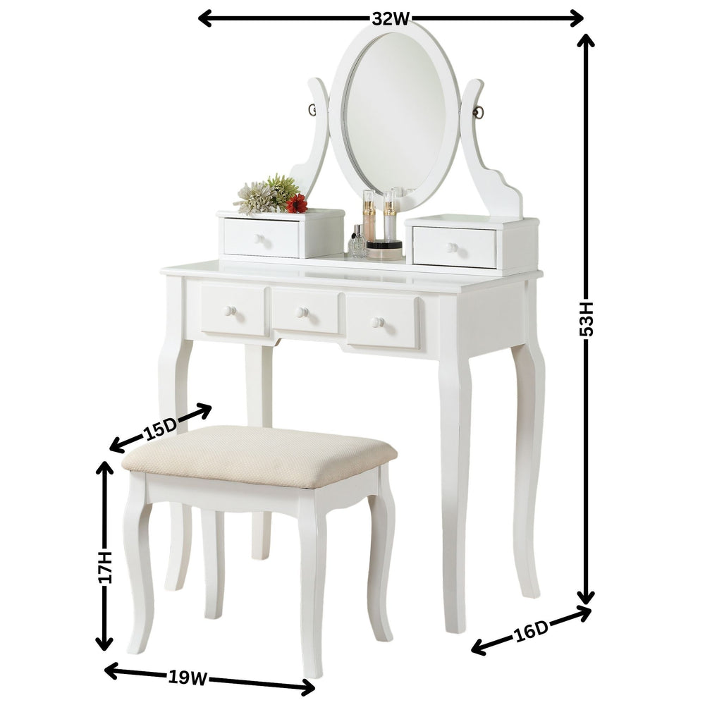 Chic White Make-Up Vanity Set