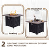 Chic Woodgrain Propane Fire Pit Table