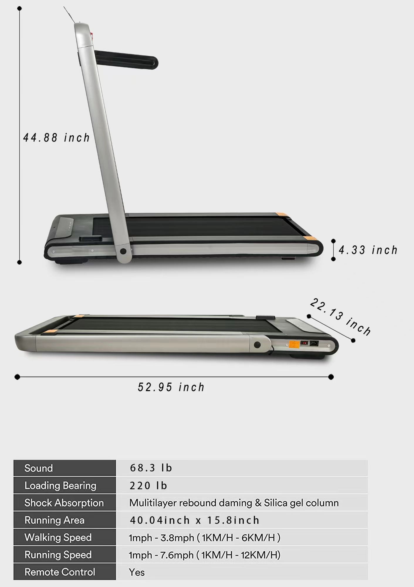 FlexiWalk Under Desk Treadmill - Compact & Convenient for Home or Office