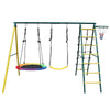 Backyard Metal Swing Set with Safety Belt