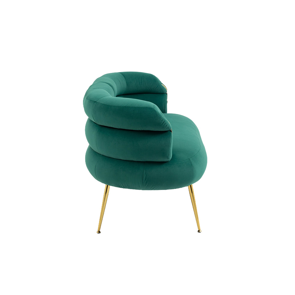 Chic Green Mini Loveseat