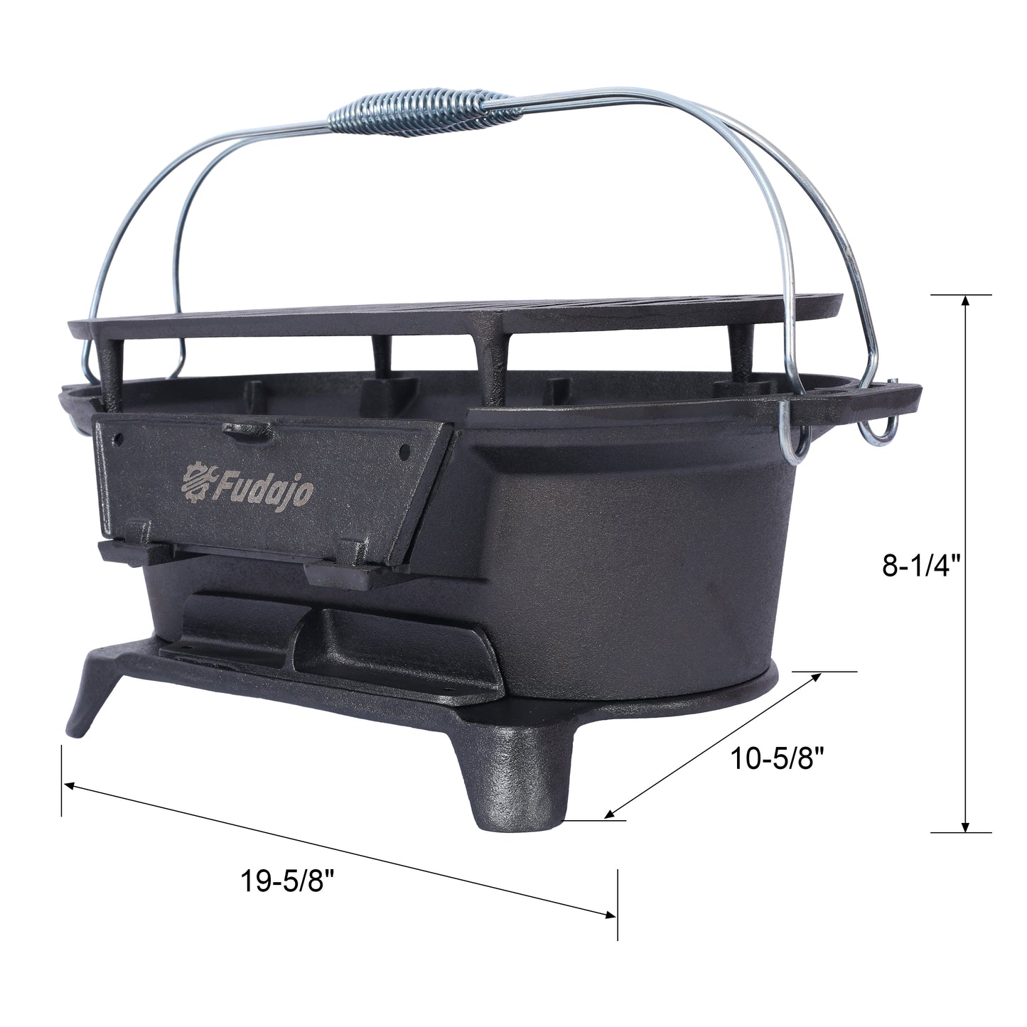 Portable Cast Iron Grill & Skillet Combo