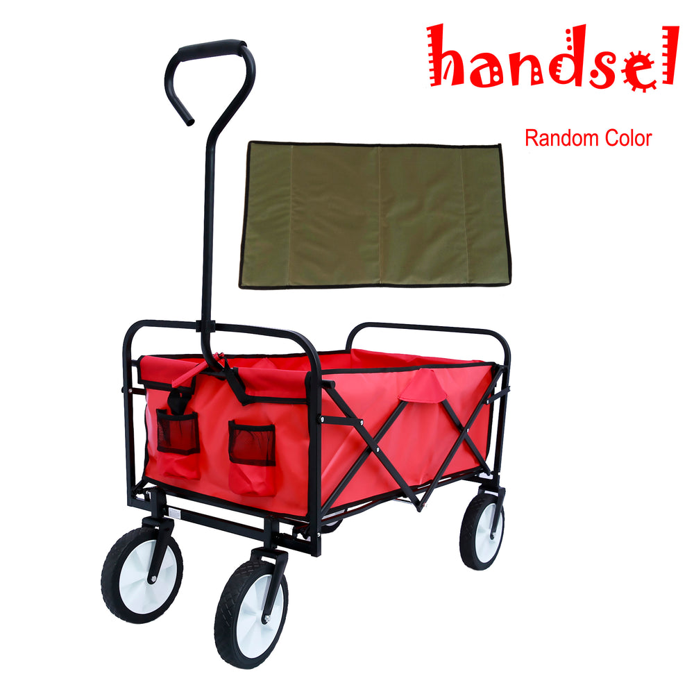 Bright Red Folding Wagon for Gardens & Beaches