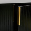 Sleek Black Modern Sideboard with Adjustable Shelves