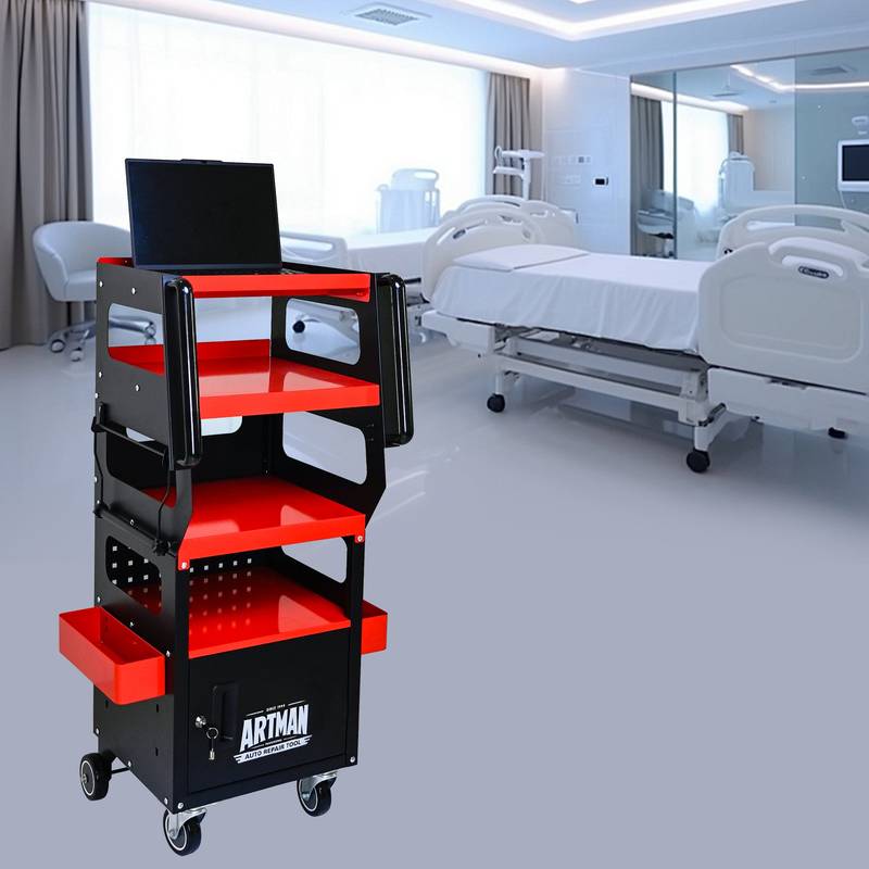 Smart Diagnostic Trolley - Black & Red