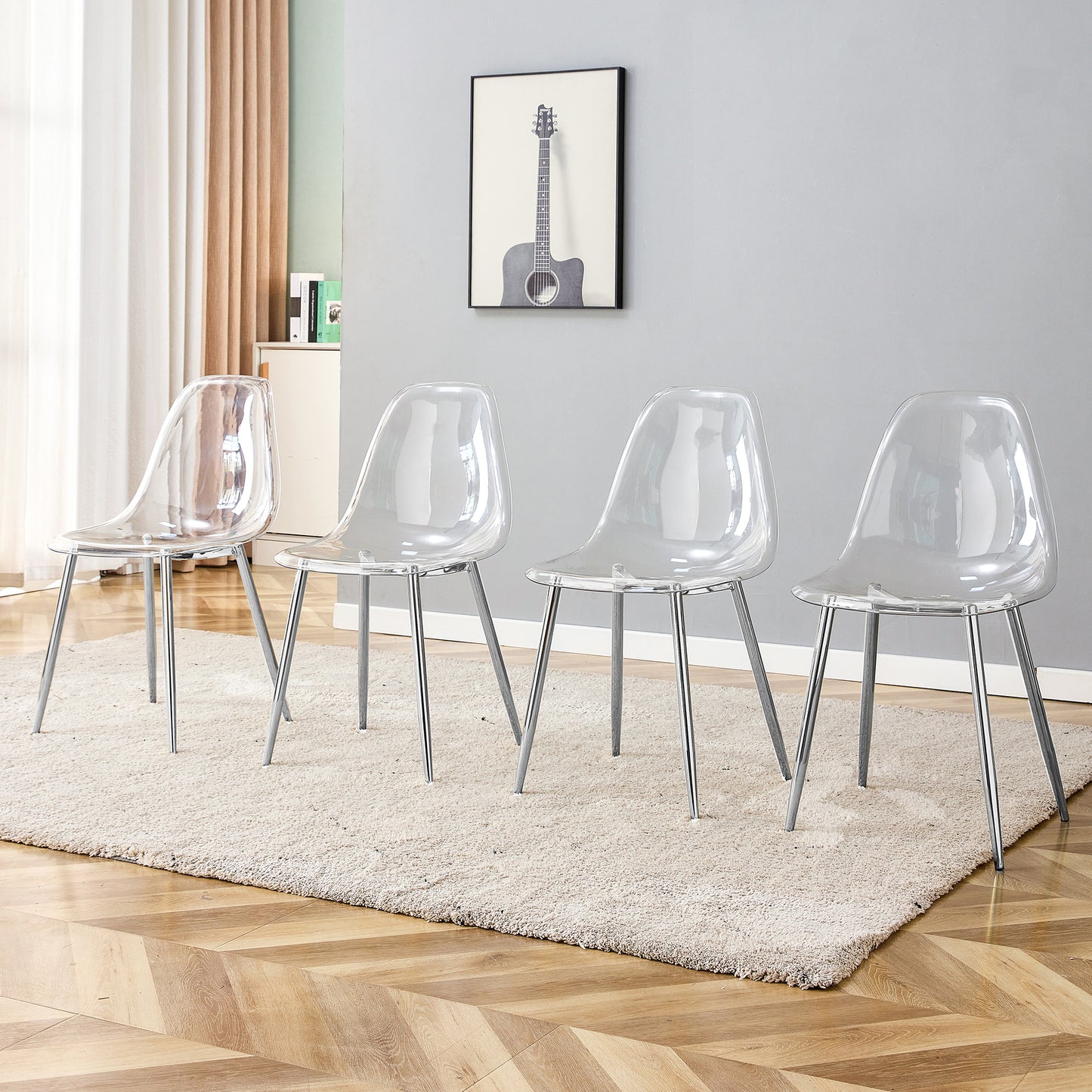 Clear Comfort Chairs - Set of Four