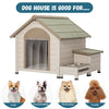 Cozy Canine Cottage with Feeding Station & Storage